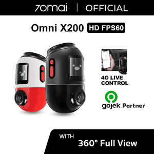 70mai Dash Cam Omni X200 360° Full View 4G Connect HD 1080P FOV 140°